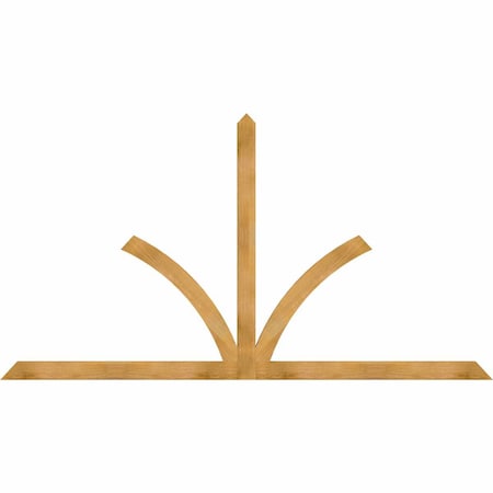 Ekena Millwork Richland Rough Sawn Timber Gable Bracket, Western Red Cedar, 108"W x 58"H x 2"D x 4"F, 13/12 Pitch GBW108X58X0204RIC00RWR